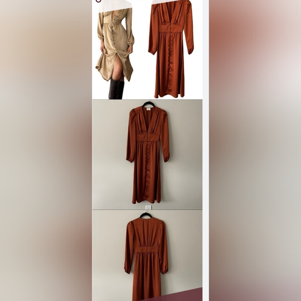 Wilfred Rust Long Sleeve Dress